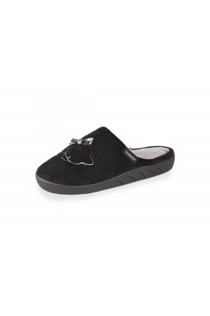 zapatilla isotoner gato negro 99446