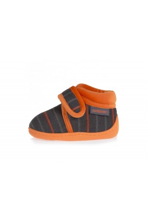 botita rayas isotoner gris naranja 99451