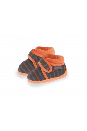 botita rayas isotoner gris naranja 99451