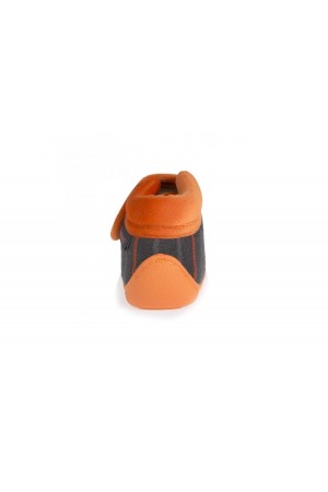 botita rayas isotoner gris naranja 99451