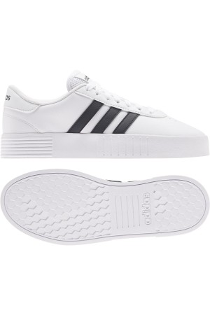 deportivos court bold adidas blanco negro fy7795