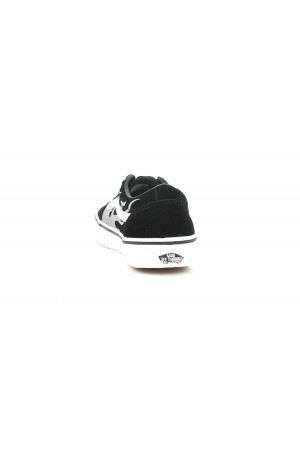 deportivos vans negro gris yt ward suede flame rojo vn0a38j93rv1