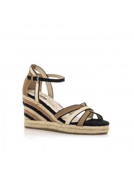 sandalias mustang louisa cuero blanco negro 50738 2