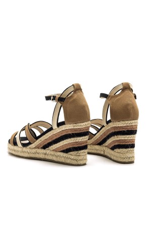 sandalias mustang louisa cuero blanco negro 50738
