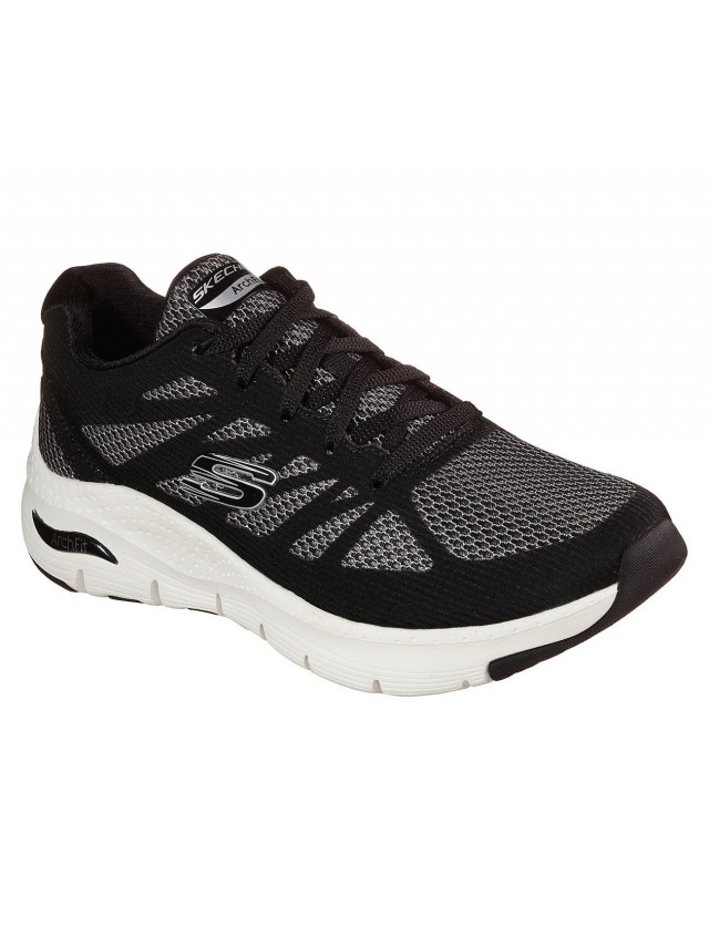 deportivo mujer arch fit skechers negro blanco 149055
