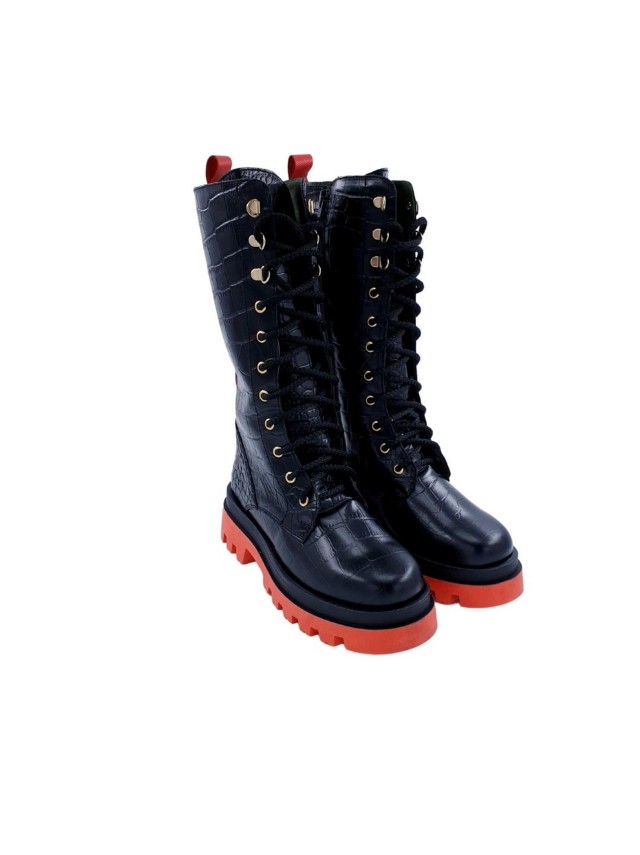 botas otoño-invierno sarca negro-rojo...