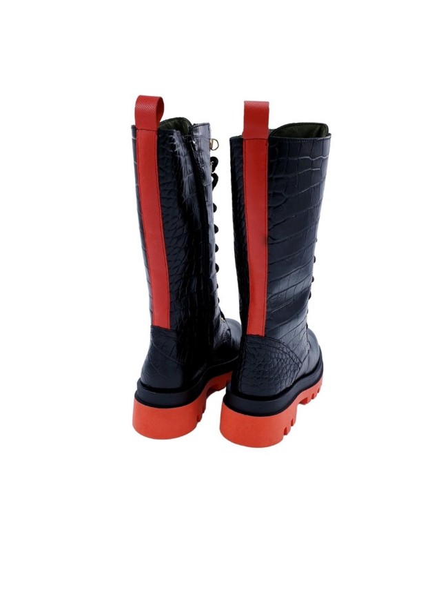 botas otoño-invierno sarca negro-rojo...