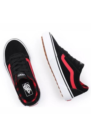 deportivos vans ward vansguard negro-rojo vn0a5ky79by1