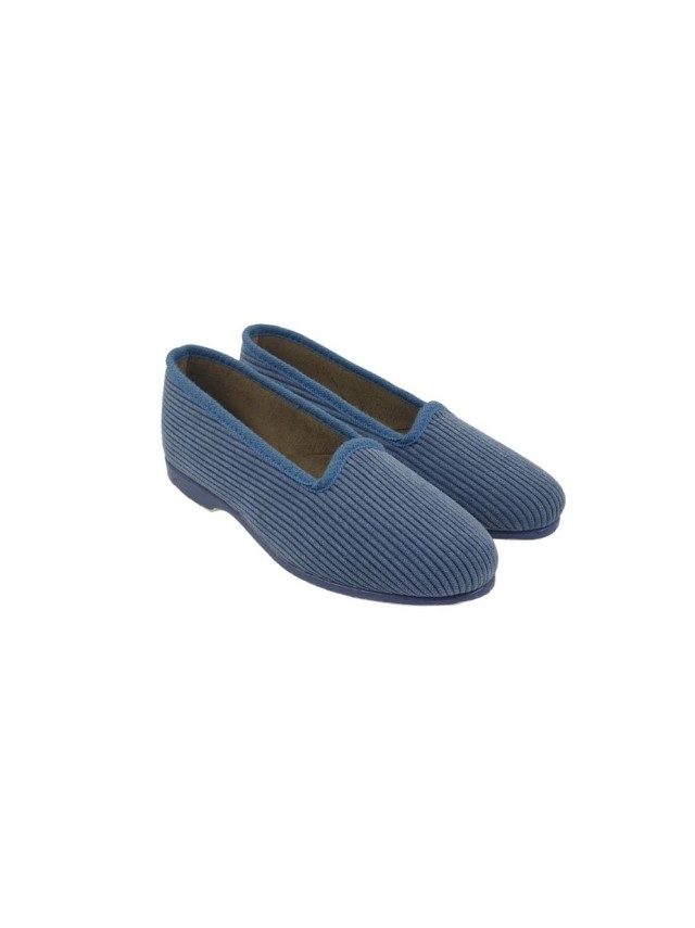 zapatillas mujer pelusines azulon leo