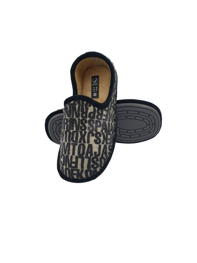 zapatillas hombre javer letras negro...
