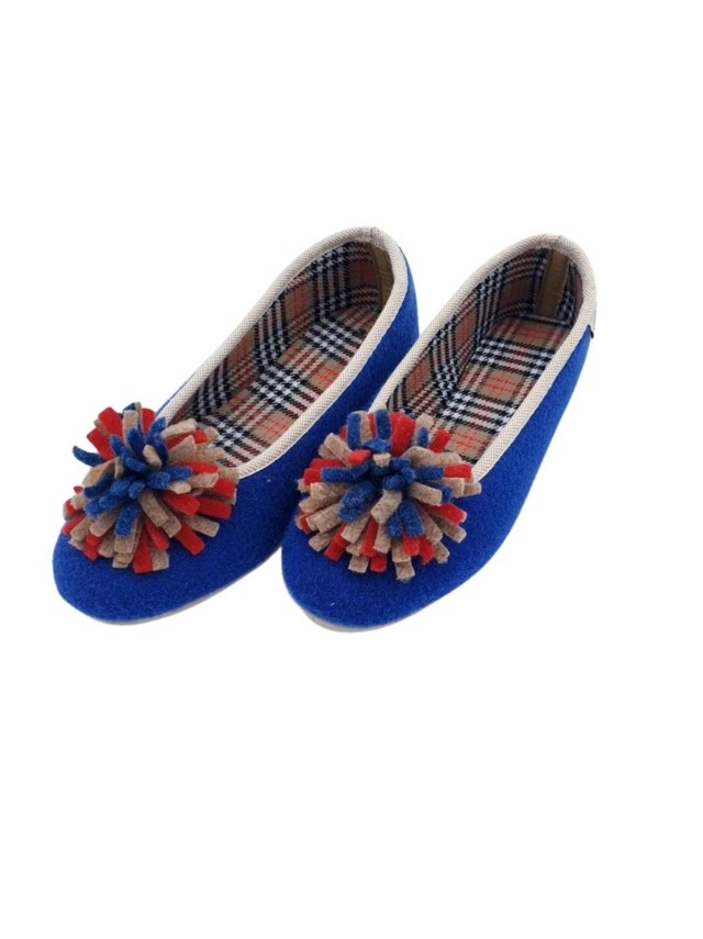 zapatilla pelusines varios moña fieltro