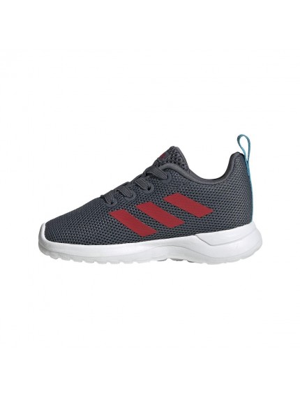 deportivo lite racer cln I onix adidas gris rojo eg4012 2