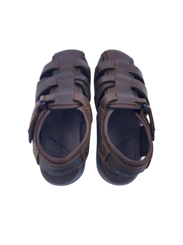 sandalias ambor nicoboco marron 30-402