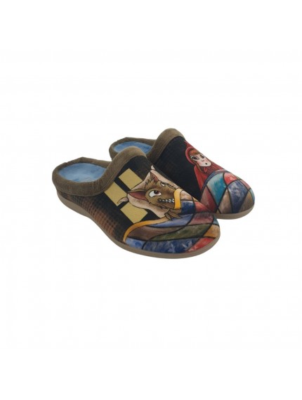 Zapatillas caperucita y el lobo rodevil beige 5598 2