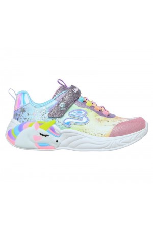 deportivos skechers s lights unicorn multicolor 302311l