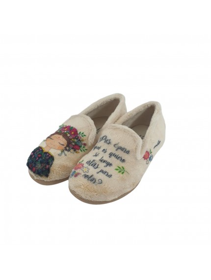 Zapatilla de mujer Bruma Frida arena 5580 2