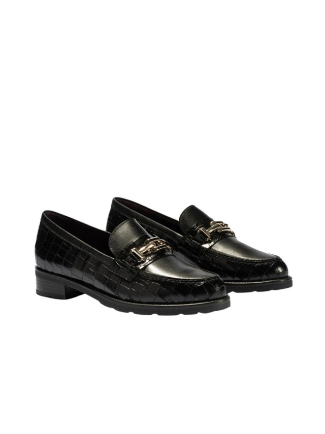 Zapato mujer Pitillos Cadena negro 1730