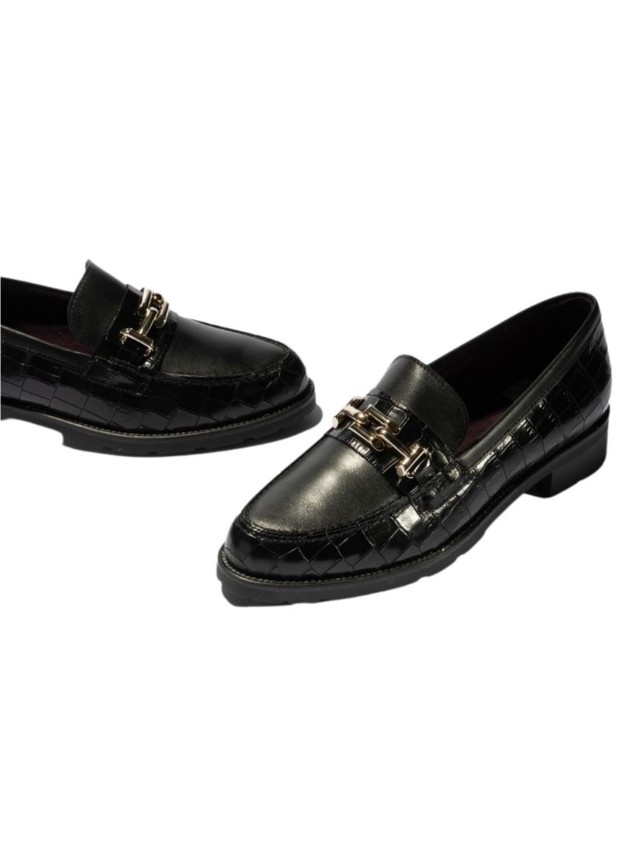 Zapato mujer Pitillos Cadena negro 1730
