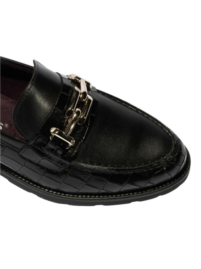 Zapato mujer Pitillos Cadena negro 1730