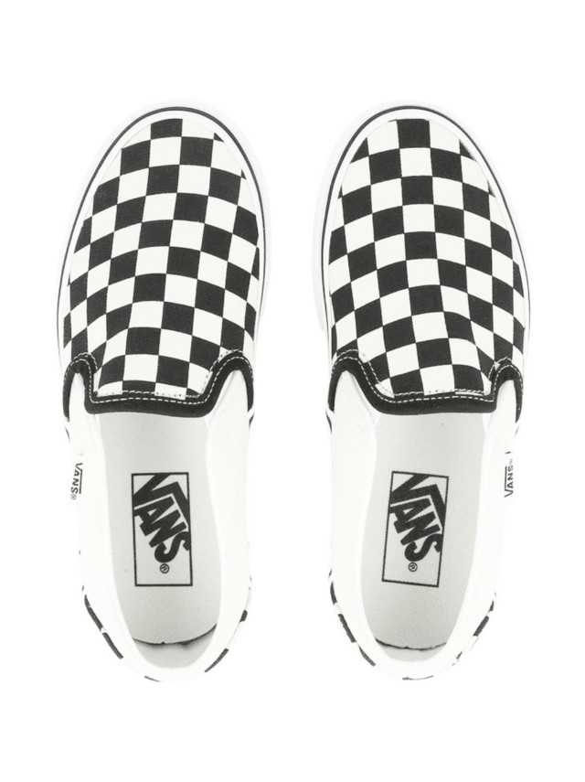 deportivos vans asher  negro-blanco...