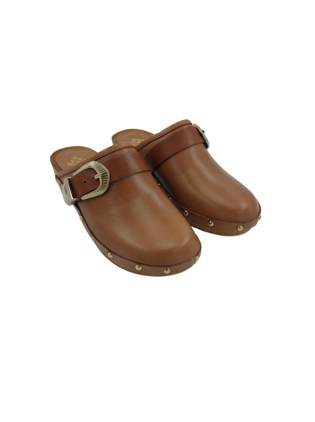 Sandalias mujer Gores Zueco camel 610274