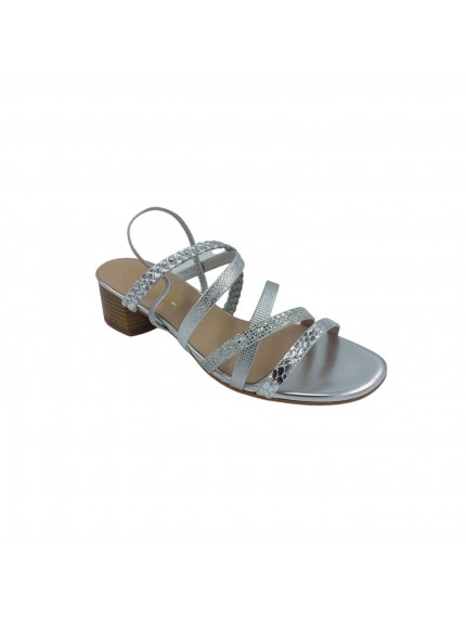 Sandalias mujer Gores trenzado plata 21750