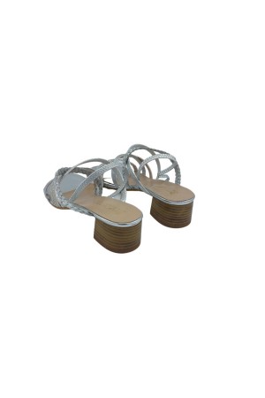 Sandalias mujer Gores trenzado plata 21750