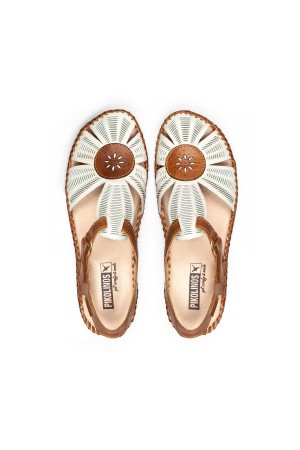 Sandalias mujer Pikolinos Puerto Vallarta nata 655-0575