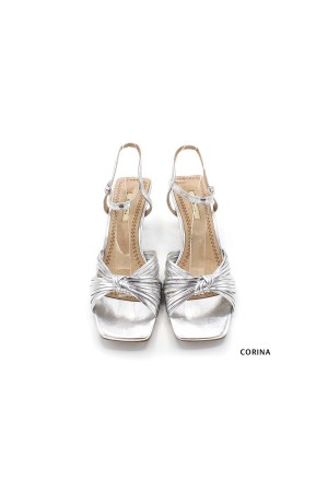 Sandalias Mujer Corina Nudo plata m3281