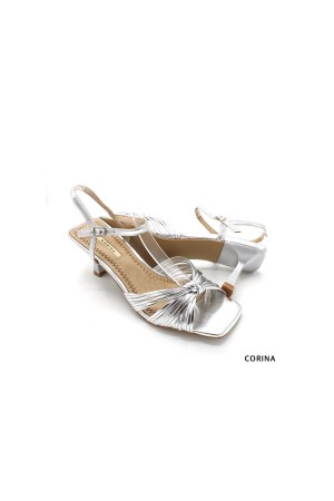 Sandalias Mujer Corina Nudo plata m3281