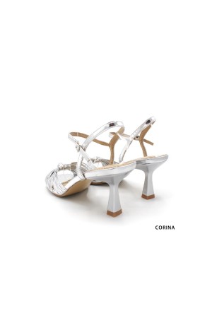 Sandalias Mujer Corina Nudo plata m3281