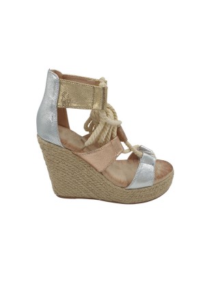 Alpargatas esparto Mujer Buanarotti plata db-2359