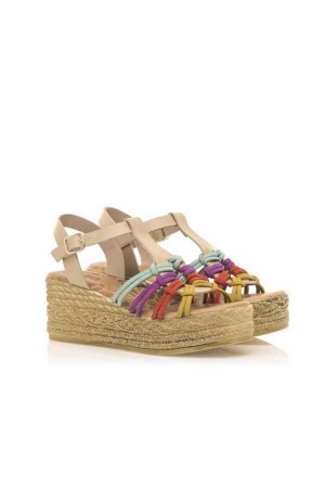 Alpargatas de esparto mujer Mustang Frida arena 50352