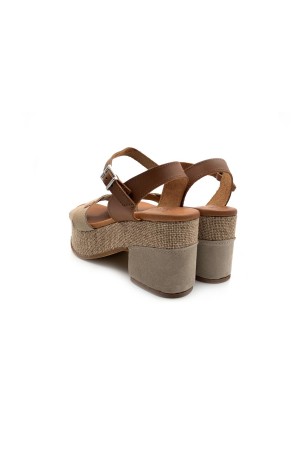 Sandalias mujer Oh my Sandals tacon taupe 5253