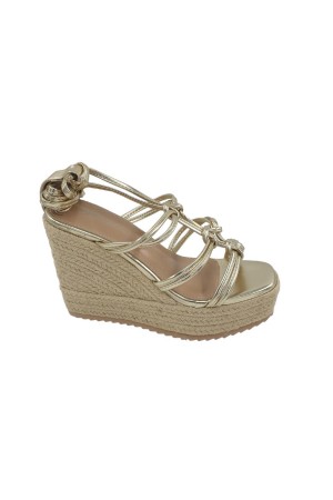 Alpargatas Esparto Bubble bobble oro a2268