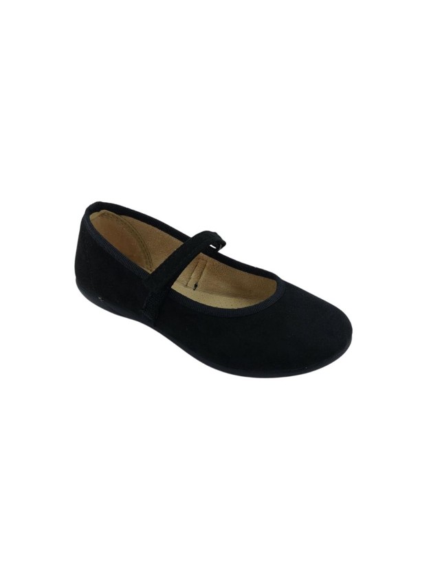 Zapatos niños Merceditas Antelina negro 1750
