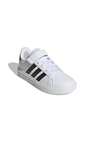 Deportivos niños adidas grand court 2.0 el k blanco negro gw6521