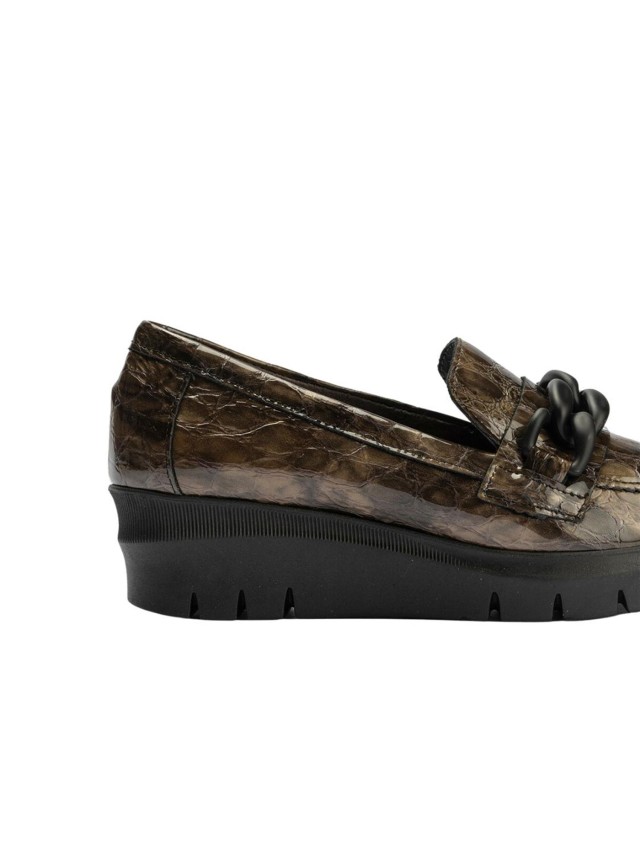 Zapatos Mujer Pitillos Mocasin Cadena...