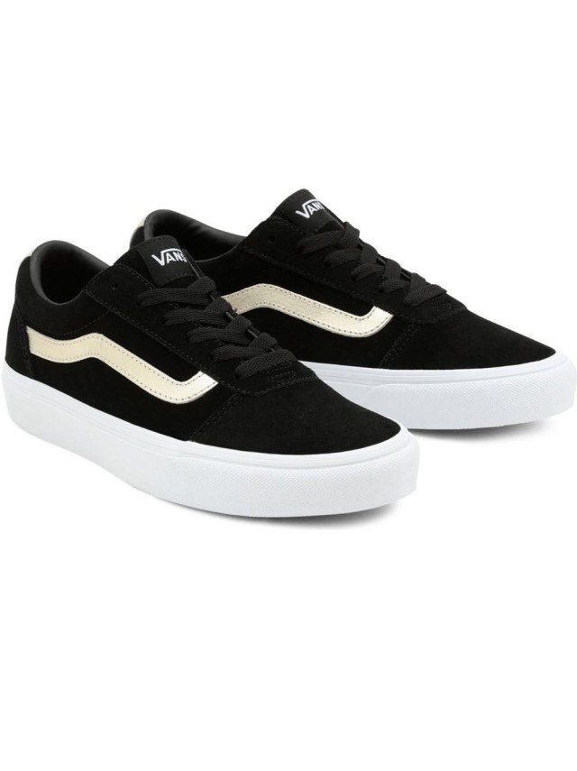 Deportivas mujer Vans ward negro-oro...