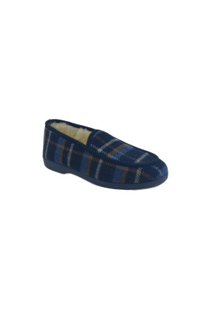 Zapatillas otoño invierno Norteñas Cuadros marino 68-527