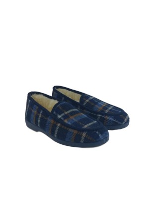 Zapatillas otoño invierno Norteñas Cuadros marino 68-527