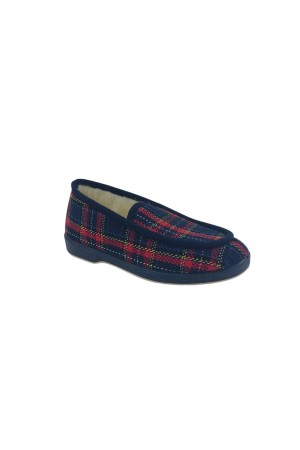 Zapatillas otoño invierno Norteñas Cuadros marino 69-626