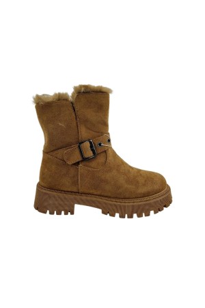Botines Mujer Jomix Biker Pelo camel Nd6981