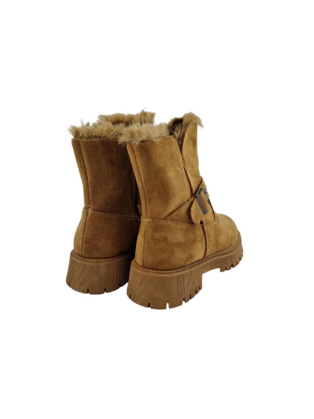 Botines Mujer Jomix Biker Pelo camel...