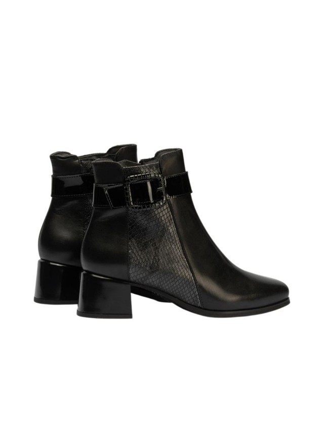 Botines Mujer Pitillos Hebilla negro...
