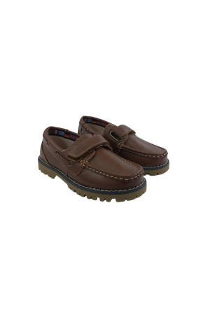 Zapatos Niños Bubble Bobble Nautico Velcro marron A766
