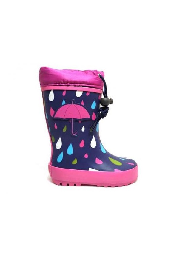 botas de agua crecendo marino-fuxia 2246
