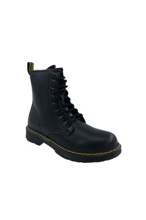Botines Mujer Militar Pespuntes Amarillo negro sj521