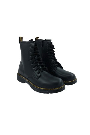 Botines Mujer Militar Pespuntes Amarillo negro sj521