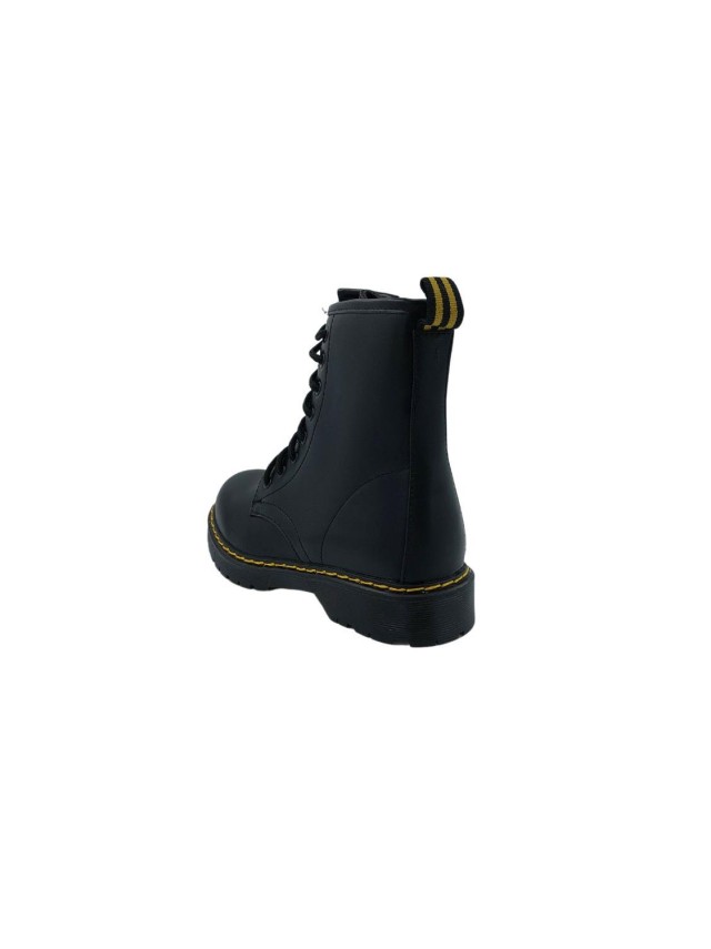 Botines Mujer Militar Pespuntes...
